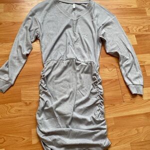 HALARA Gray Ruched Dress